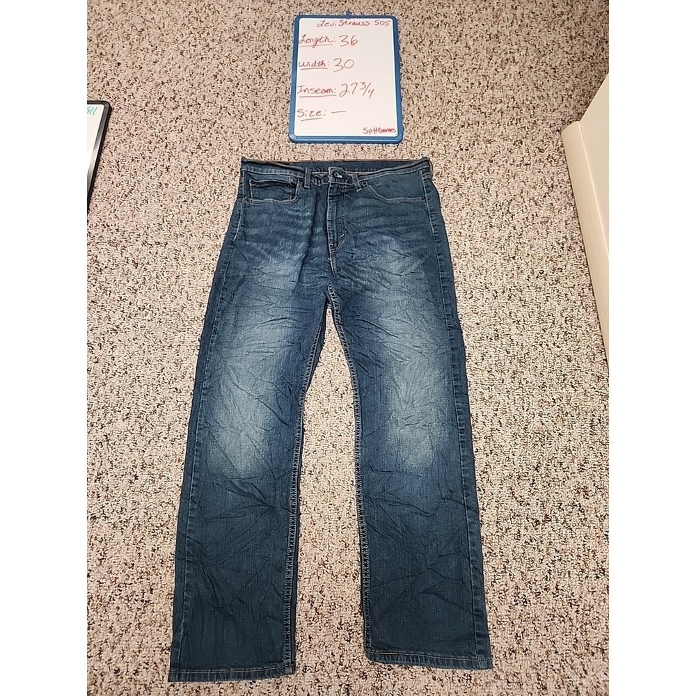 LEVIS 505 REGULAR BLUE JEANS 36x30